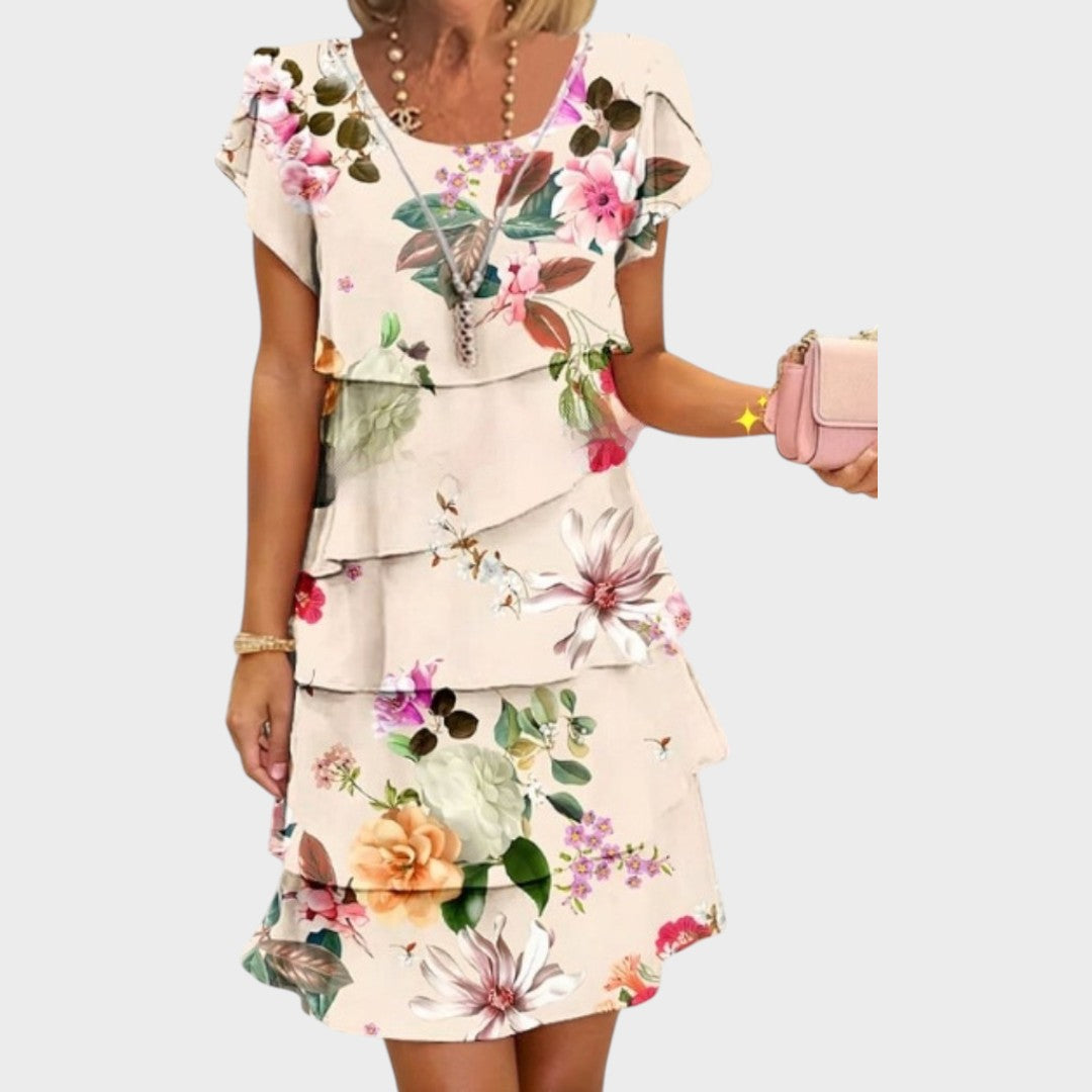 Emilie | Vestido Floral de Verão em Camadas