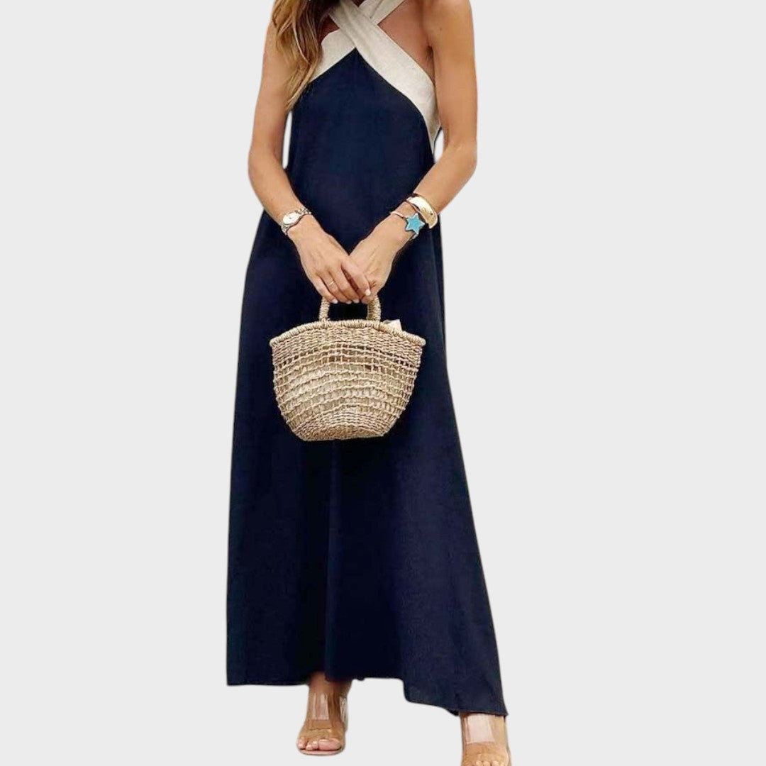 Sienna | Vestido com Decote Cruzado e Costas Abertas