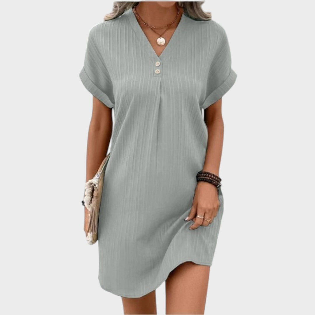 Atália | Vestido Confortável com Decote em V