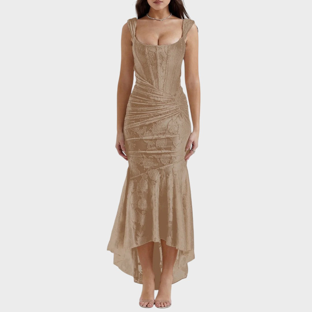 Ashley | Elegante Vestido Ajustado com Drapeado Fino para Ocasiões Especiais