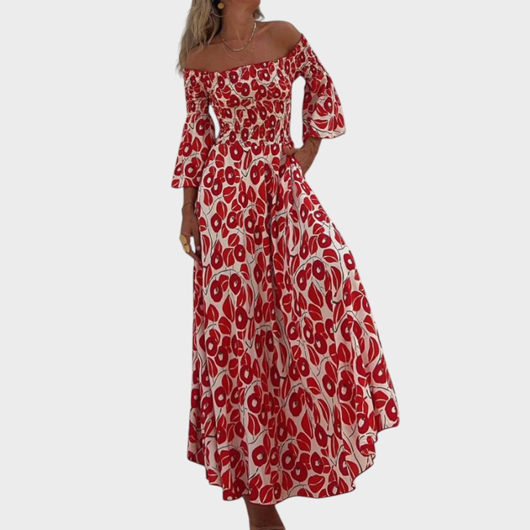 Veri | Vestido Ombro a Ombro com Cintura Elástica