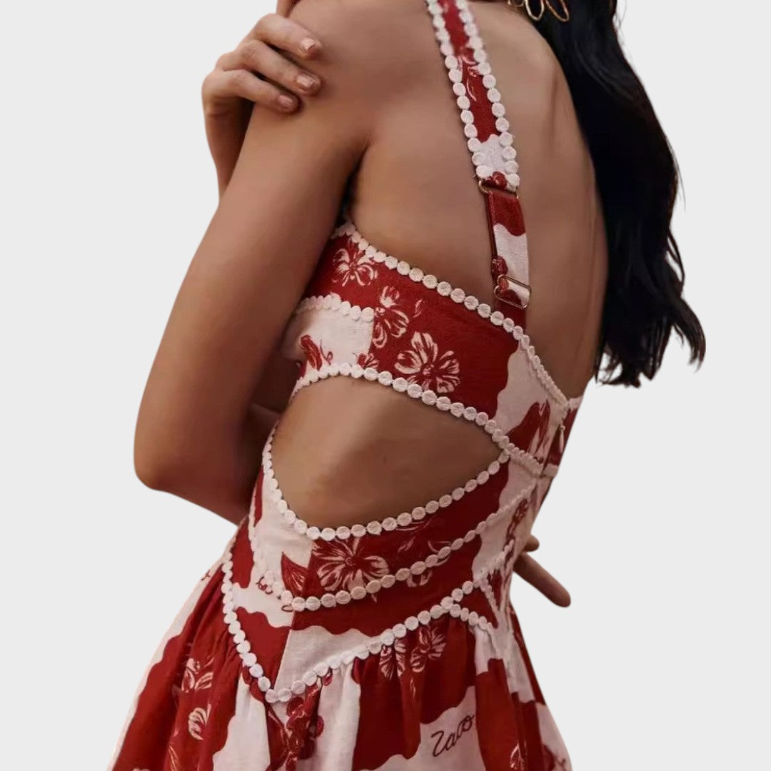Sabella | Vestido Curto Floral Boho Chic