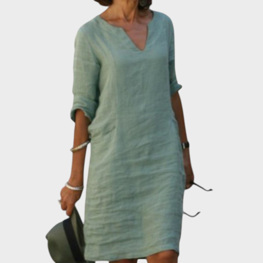 Josette | Vestido Elegante Con Escote En V