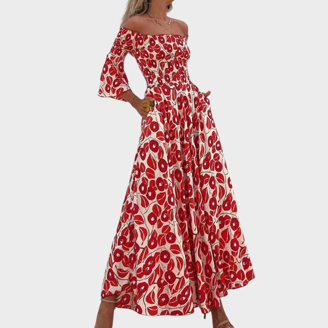 Veri | Vestido Ombro a Ombro com Cintura Elástica