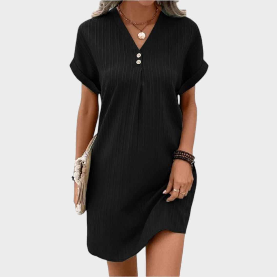 Atália | Vestido Confortável com Decote em V