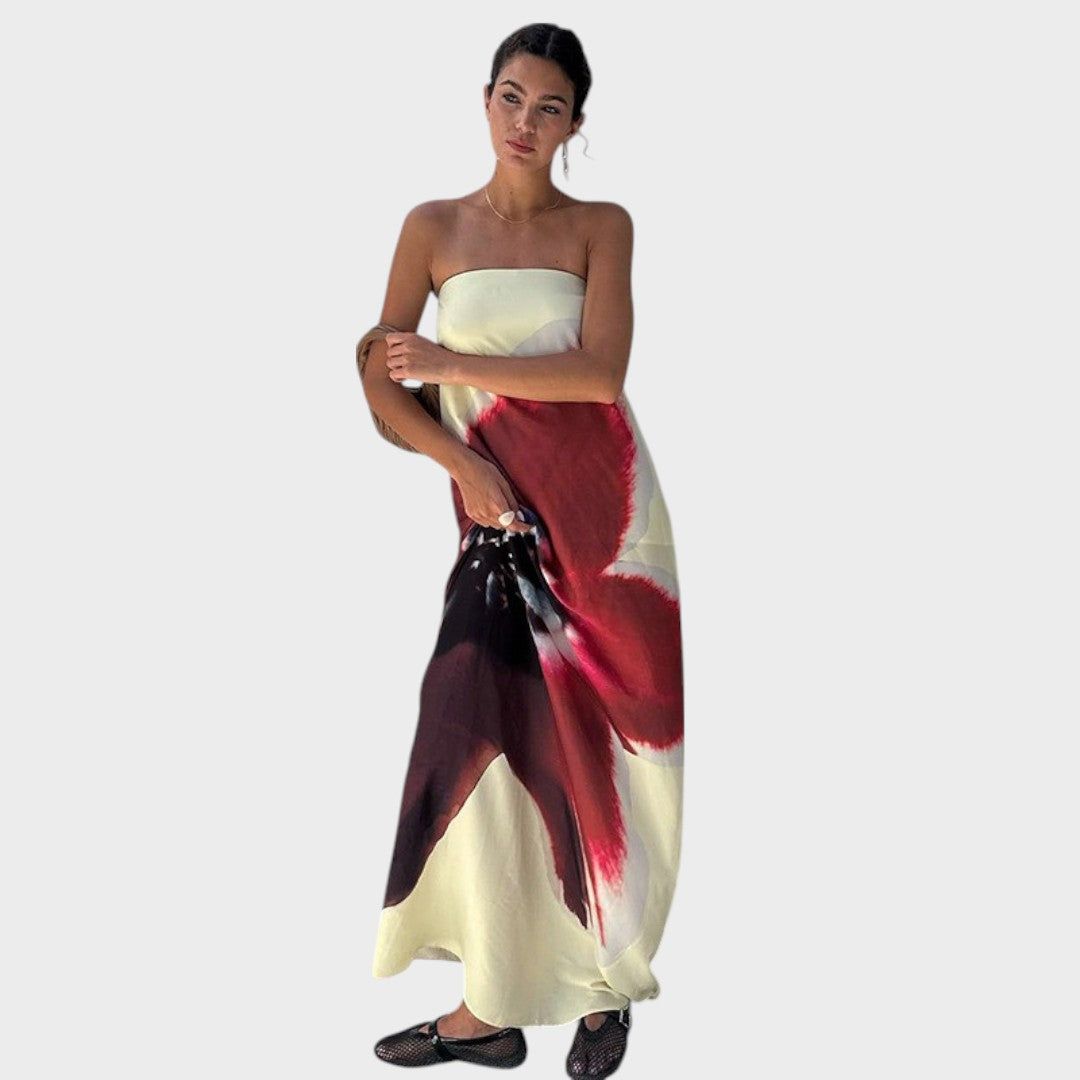 Flor | Vestido Sin Espalda Con Hebilla Ajustable