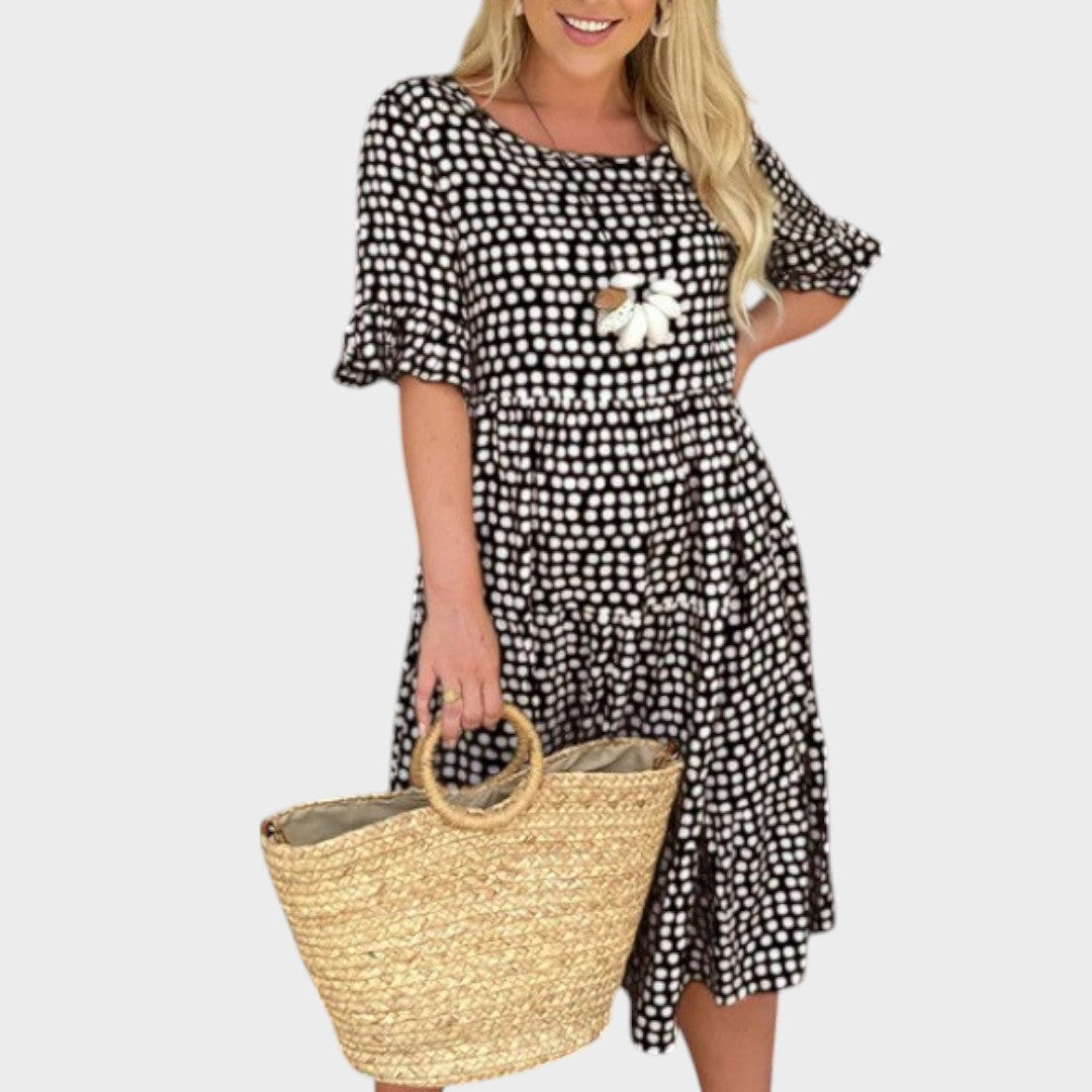 Claire | Vestido de Bolinhas com Mangas Bufantes