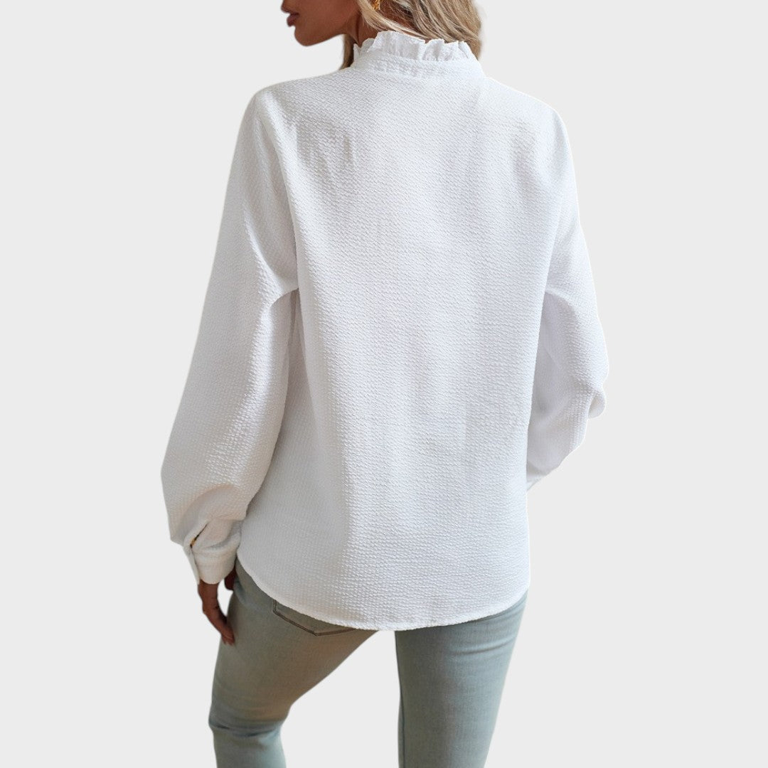 Rosilda | Blusa Elegante de Tecido Fluido e Caimento Ajustado