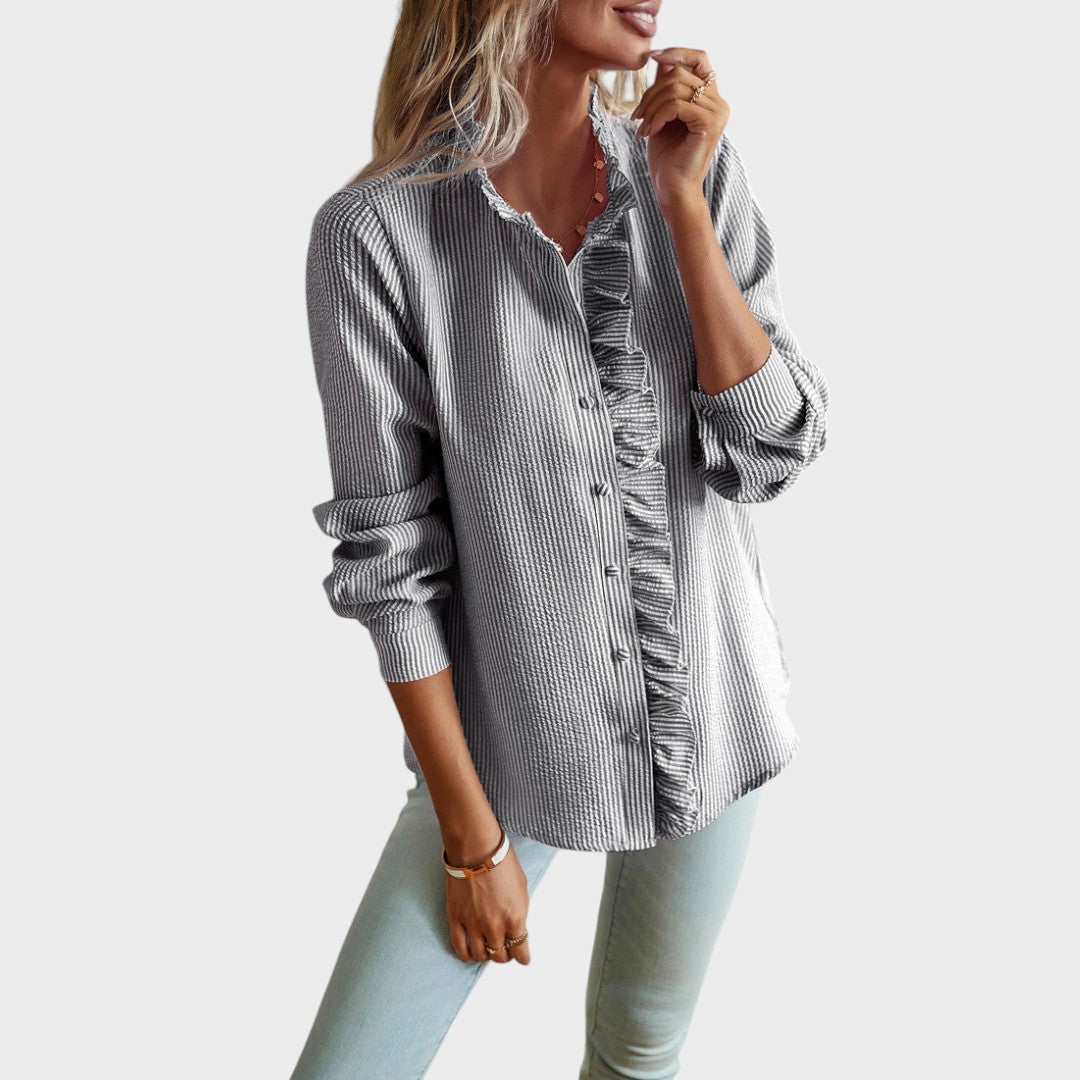 Rosilda | Blusa Elegante de Tecido Fluido e Caimento Ajustado