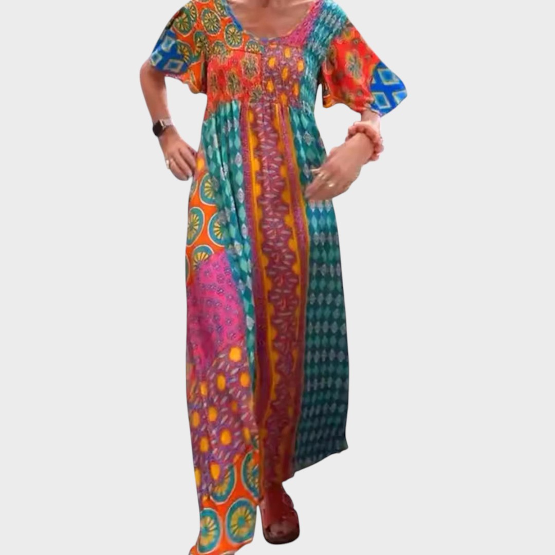 Jennie | Elegante Vestido Maxi com Estampa Paisley