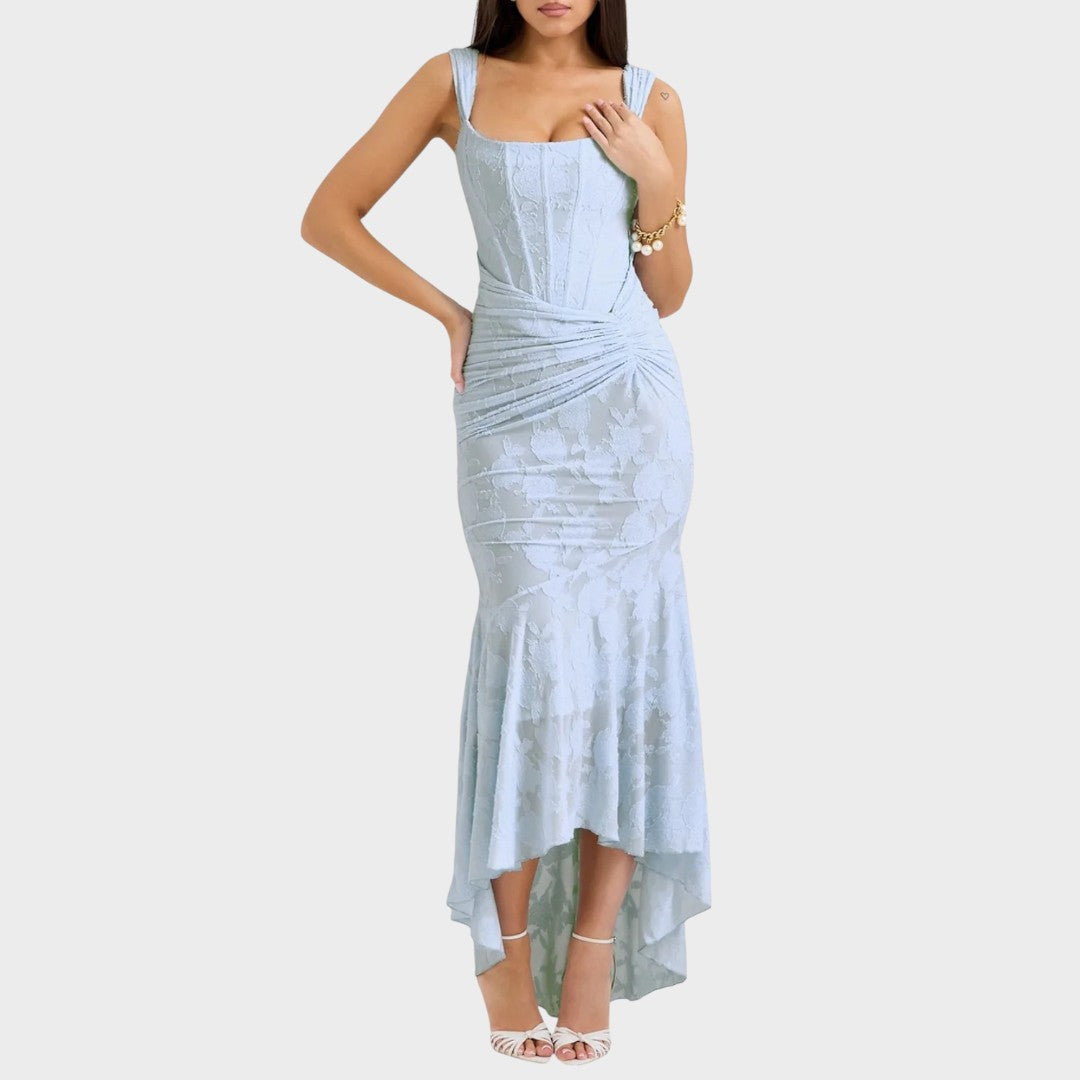 Ashley | Elegante Vestido Ajustado com Drapeado Fino para Ocasiões Especiais
