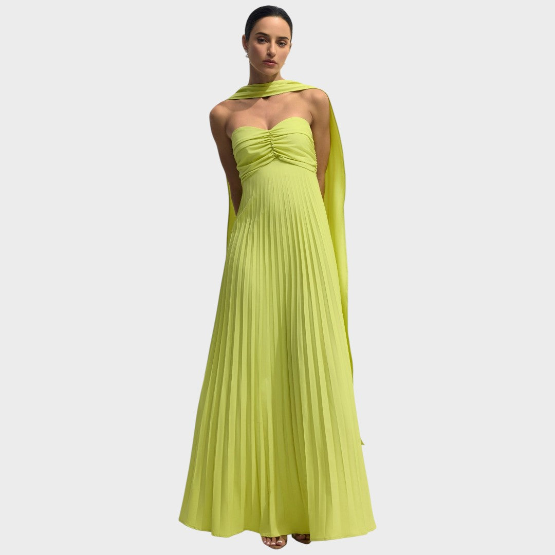 Rosalía | Vestido Plissado Tomara que Caia