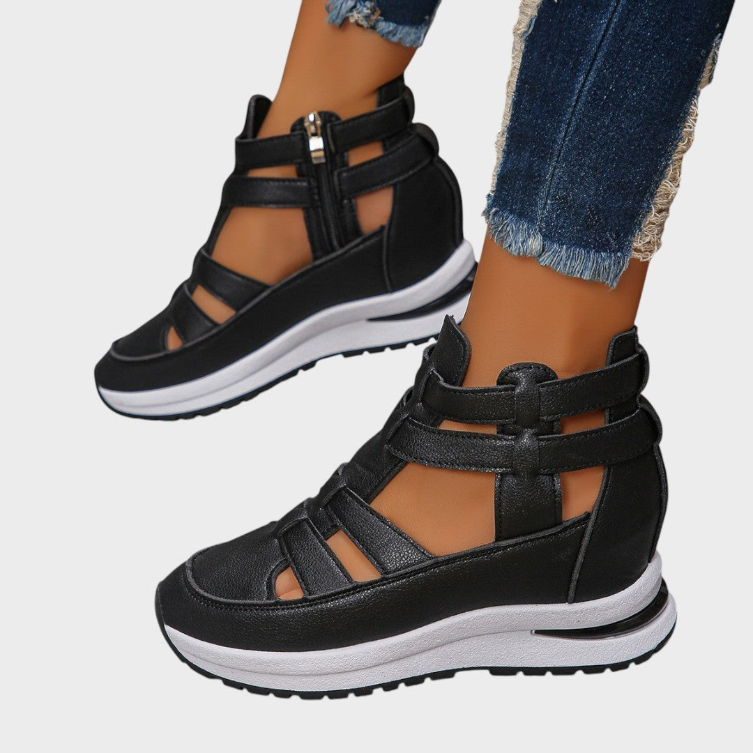 Isabel | Sandália Esportiva Elegante com Zíper Lateral, Leve e Respirável