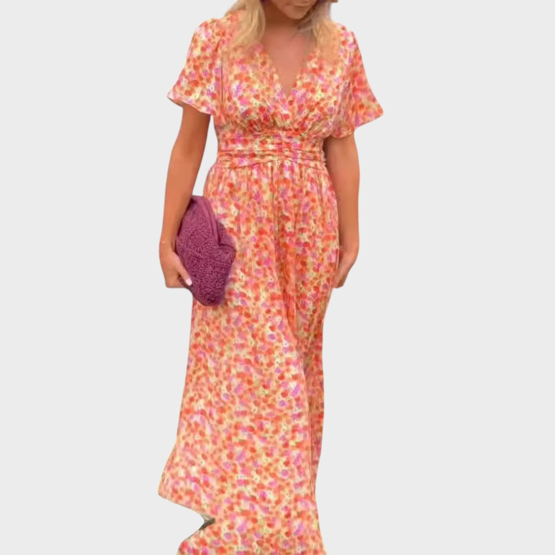 Sandrine | Vestido Longo Elegante com Decote em V