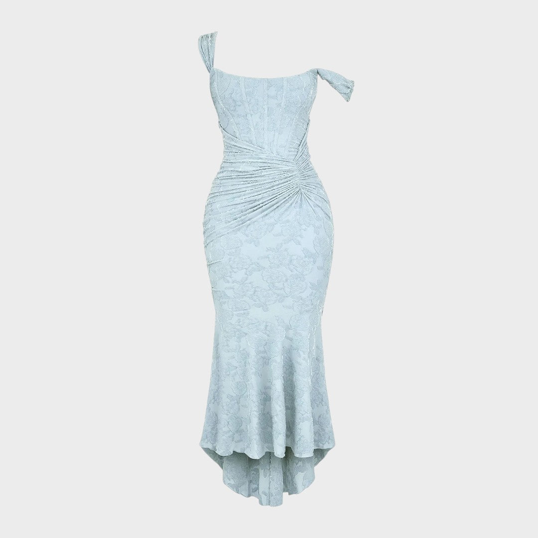 Ashley | Elegante Vestido Ajustado com Drapeado Fino para Ocasiões Especiais