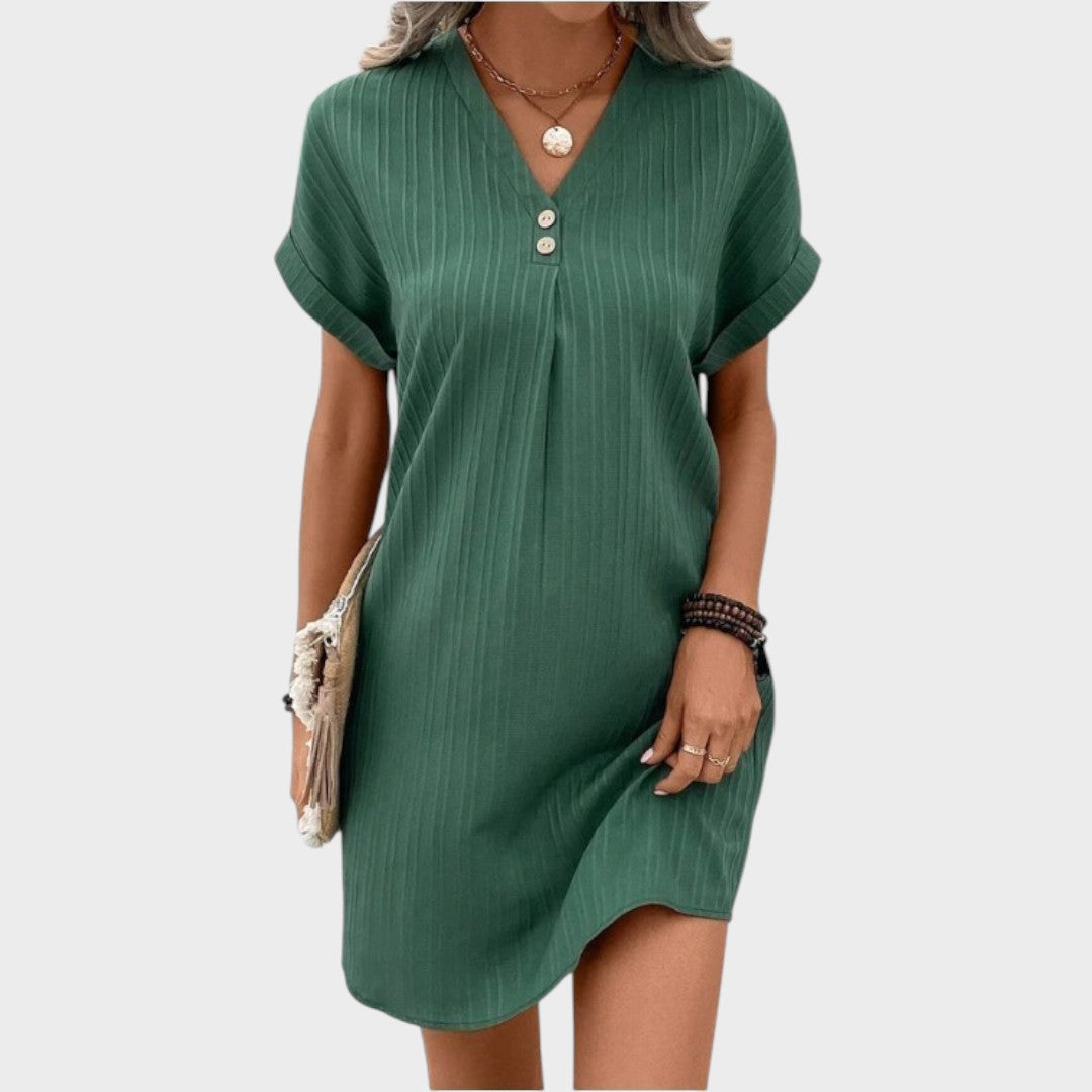 Atália | Vestido Confortável com Decote em V