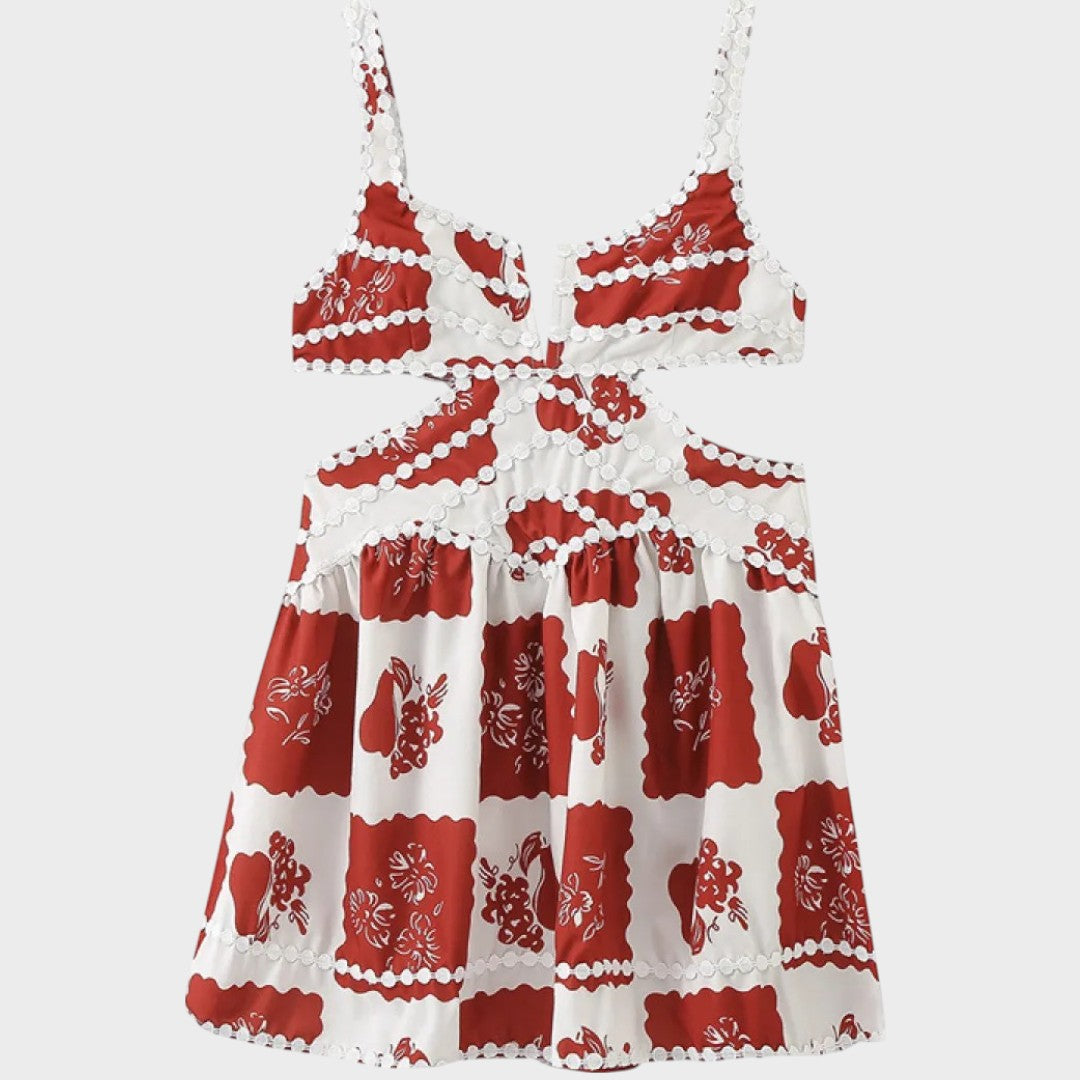 Sabella | Vestido Curto Floral Boho Chic