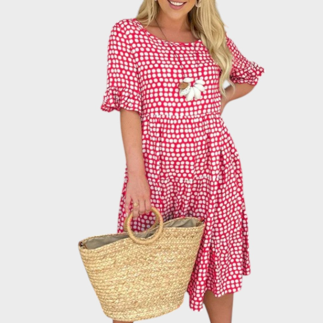 Claire | Vestido de Bolinhas com Mangas Bufantes