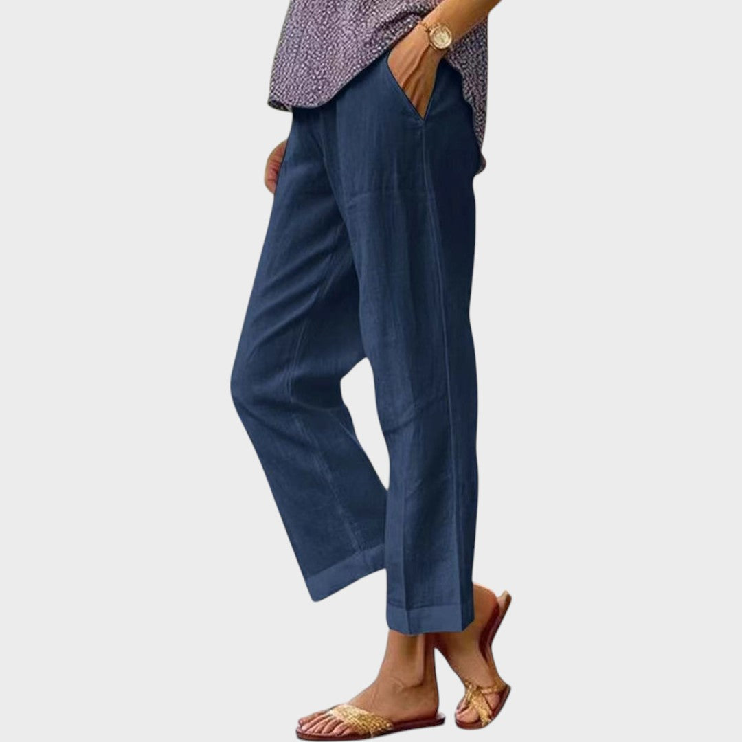 Rita | Calça Leve de Verão com Corte Reto Relaxado