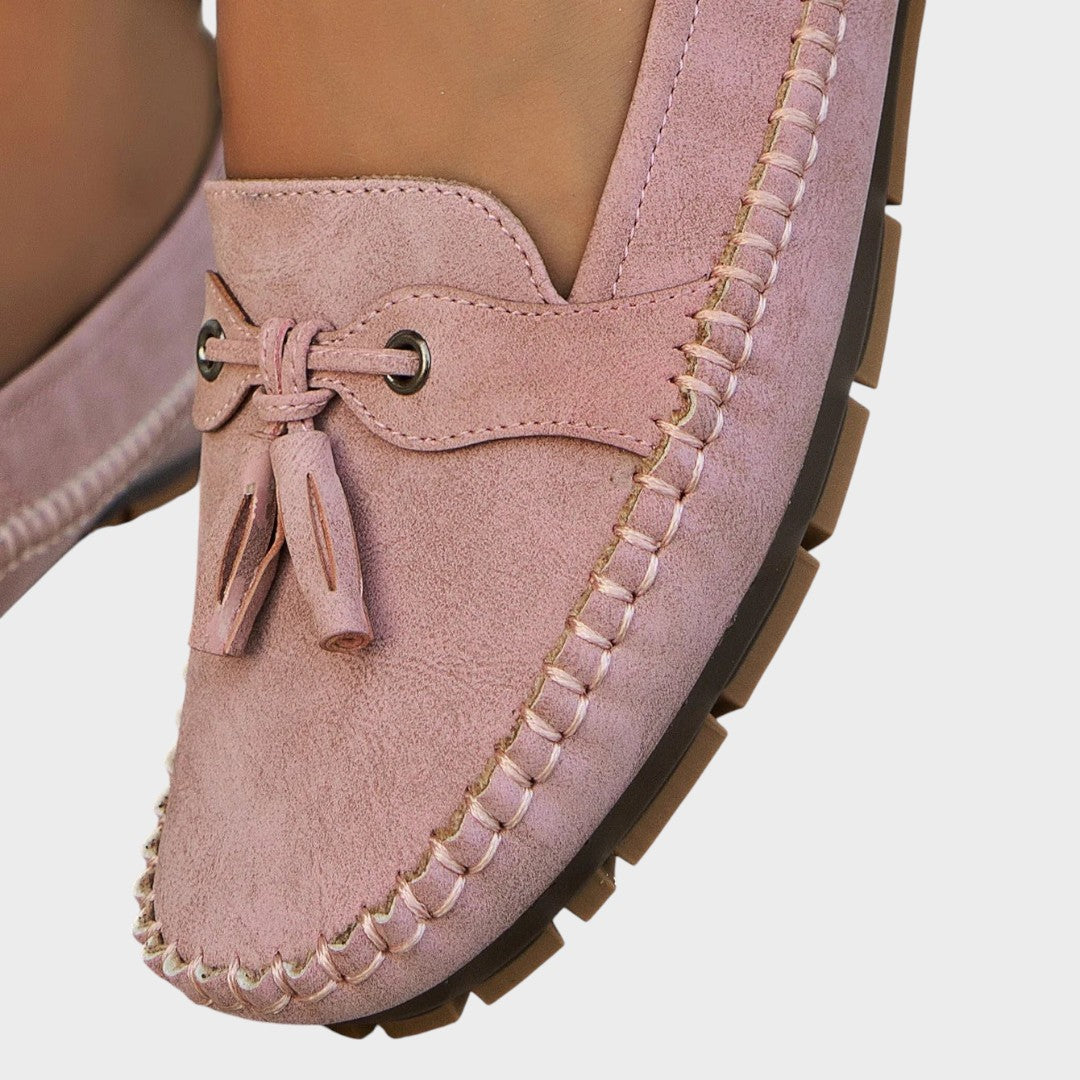 Olivia | Mocassim Ortopédico Vintage com Laço e Palmilha Acolchoada