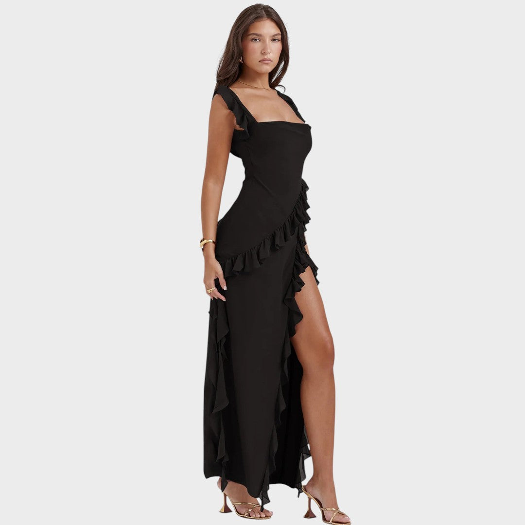 Amira | Vestido Longo Bordô