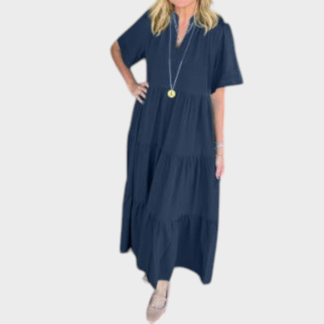 Magnólia | Vestido Maxi Fluido em Camadas