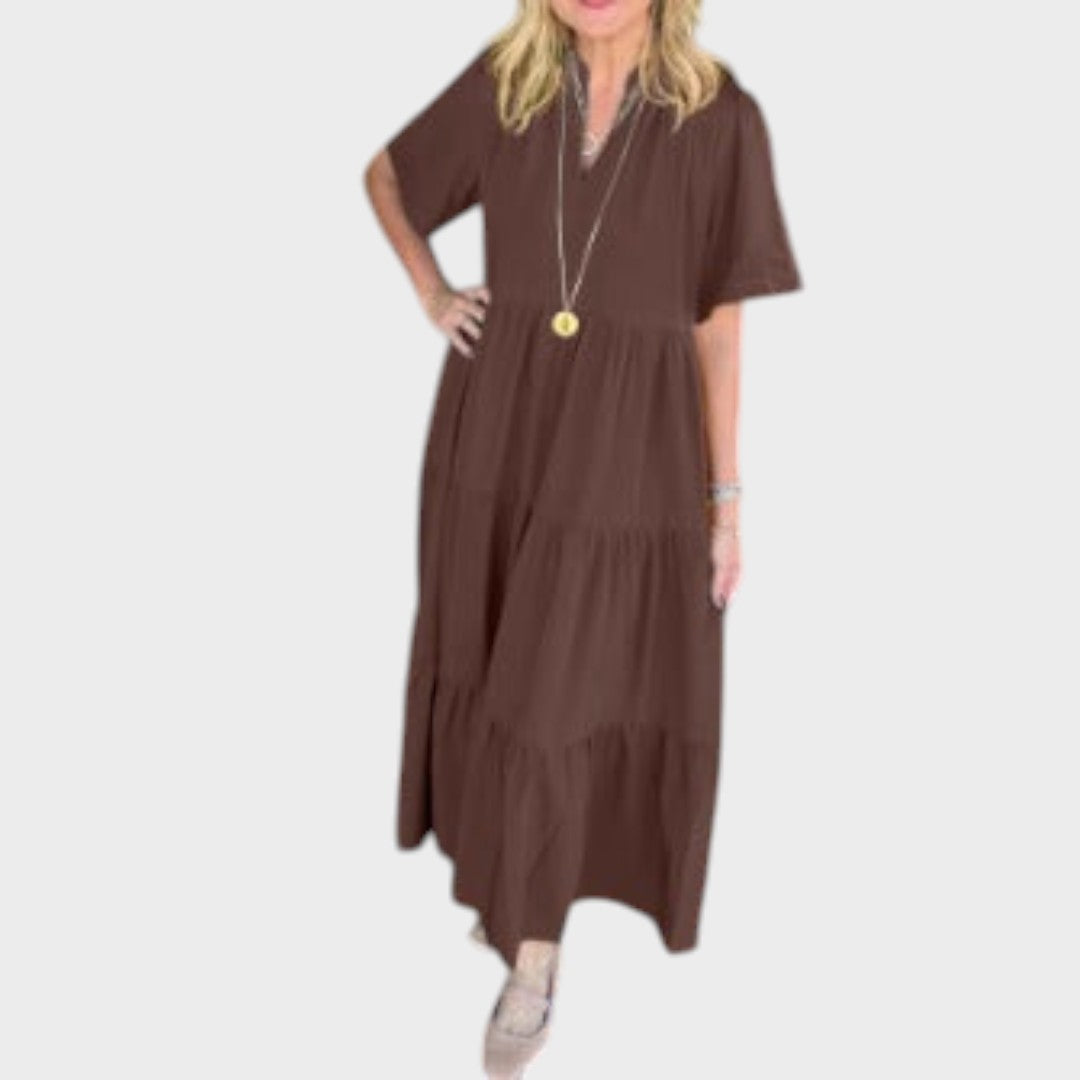 Magnólia | Vestido Maxi Fluido em Camadas