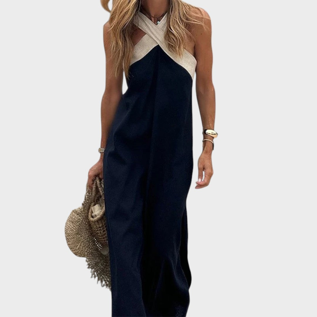 Sienna | Vestido com Decote Cruzado e Costas Abertas
