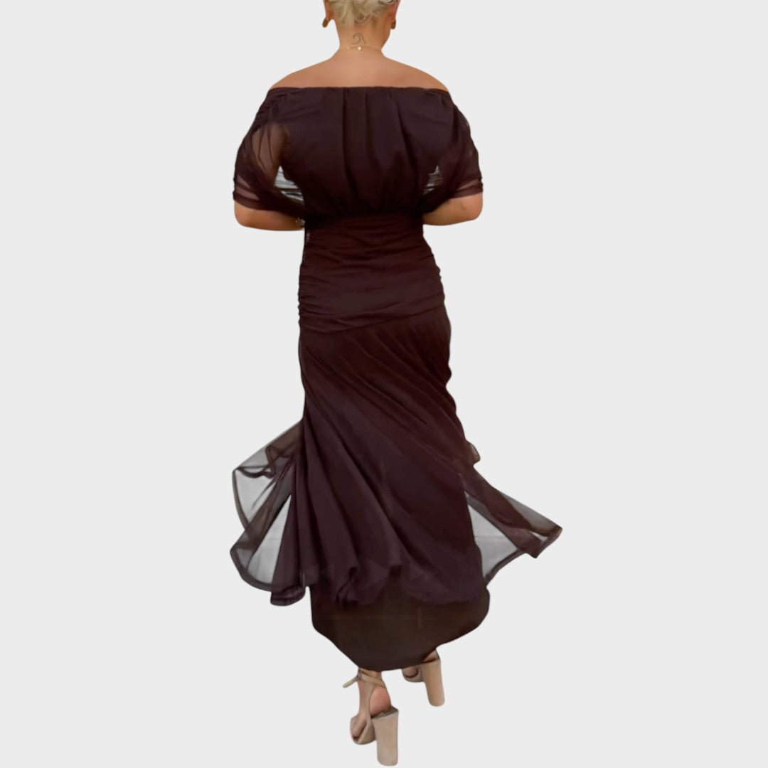Lora | Vestido Longo com Decote em V e Estampa Floral