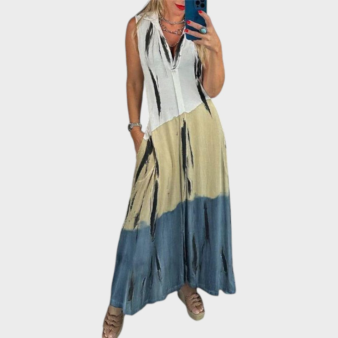 Immaculada | Vestido Longo Fluido com Decote em V