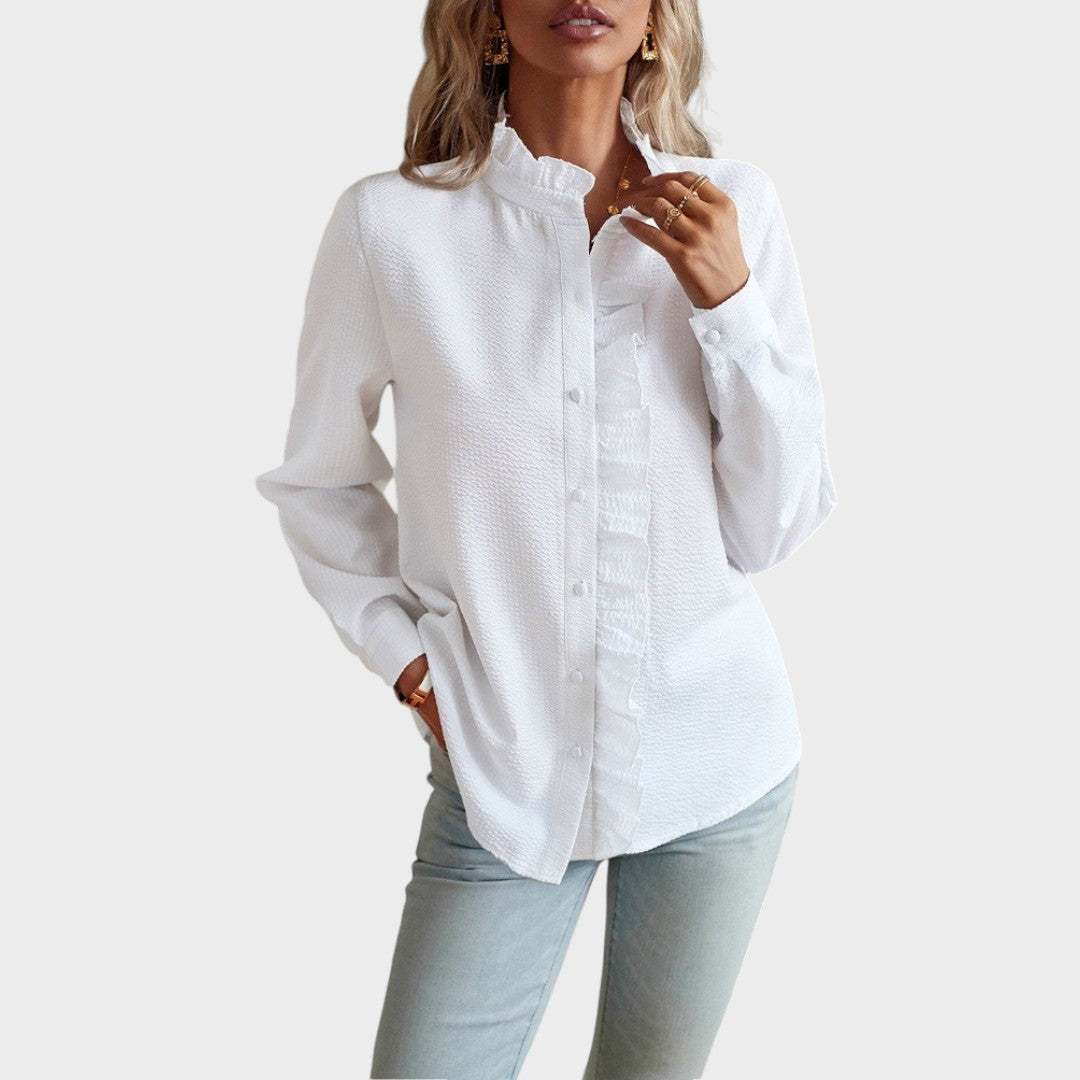 Rosilda | Blusa Elegante de Tecido Fluido e Caimento Ajustado