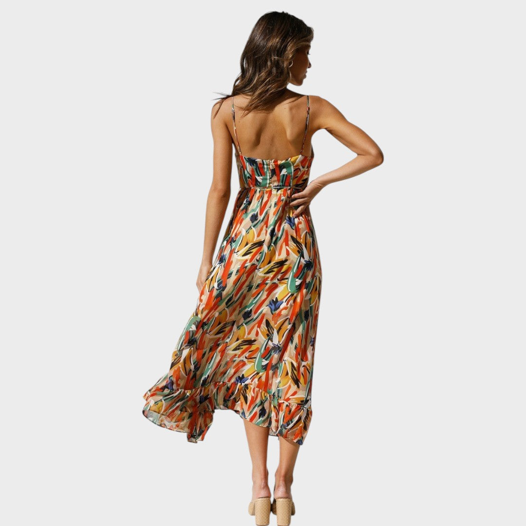 Milou | Vestido Midi com Alças e Decote em V