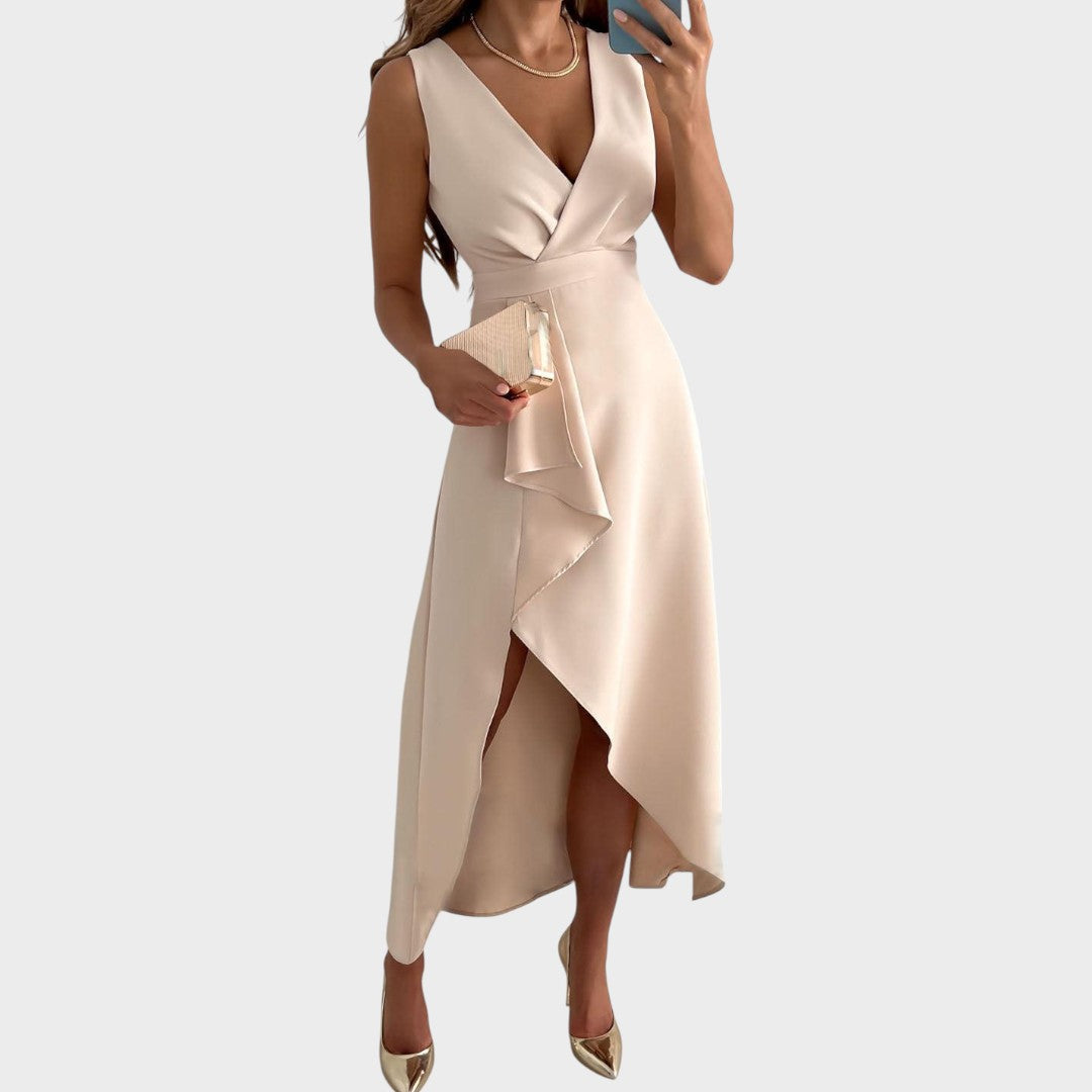 Mila | Elegante Vestido Cruzado com Decote em V