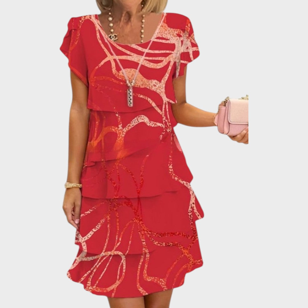 Emilie | Vestido Floral de Verão em Camadas