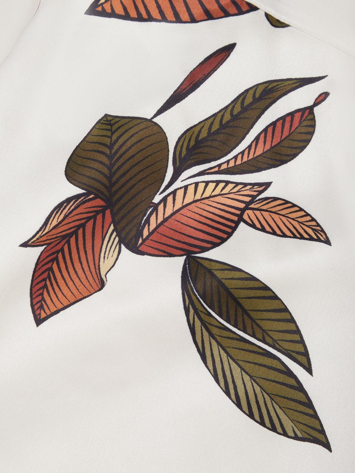 Matilde | Vestido Wrap Elegante con Estampado de Hojas