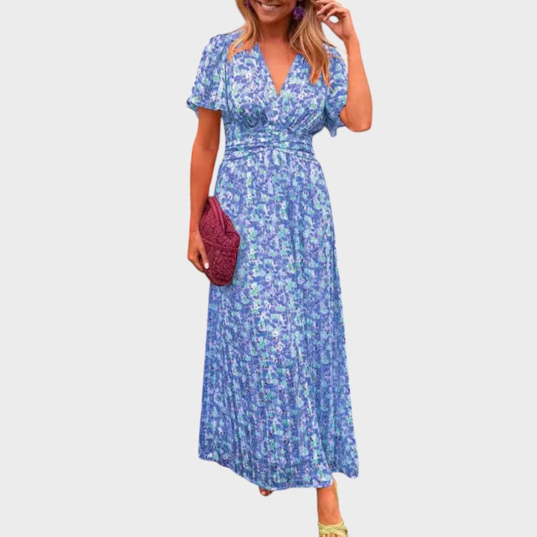 Sandrine | Elegante Vestido Largo Con Escote En V