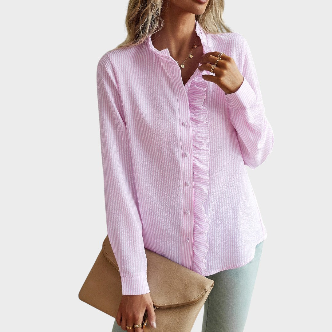 Rosilda | Blusa Elegante de Tecido Fluido e Caimento Ajustado