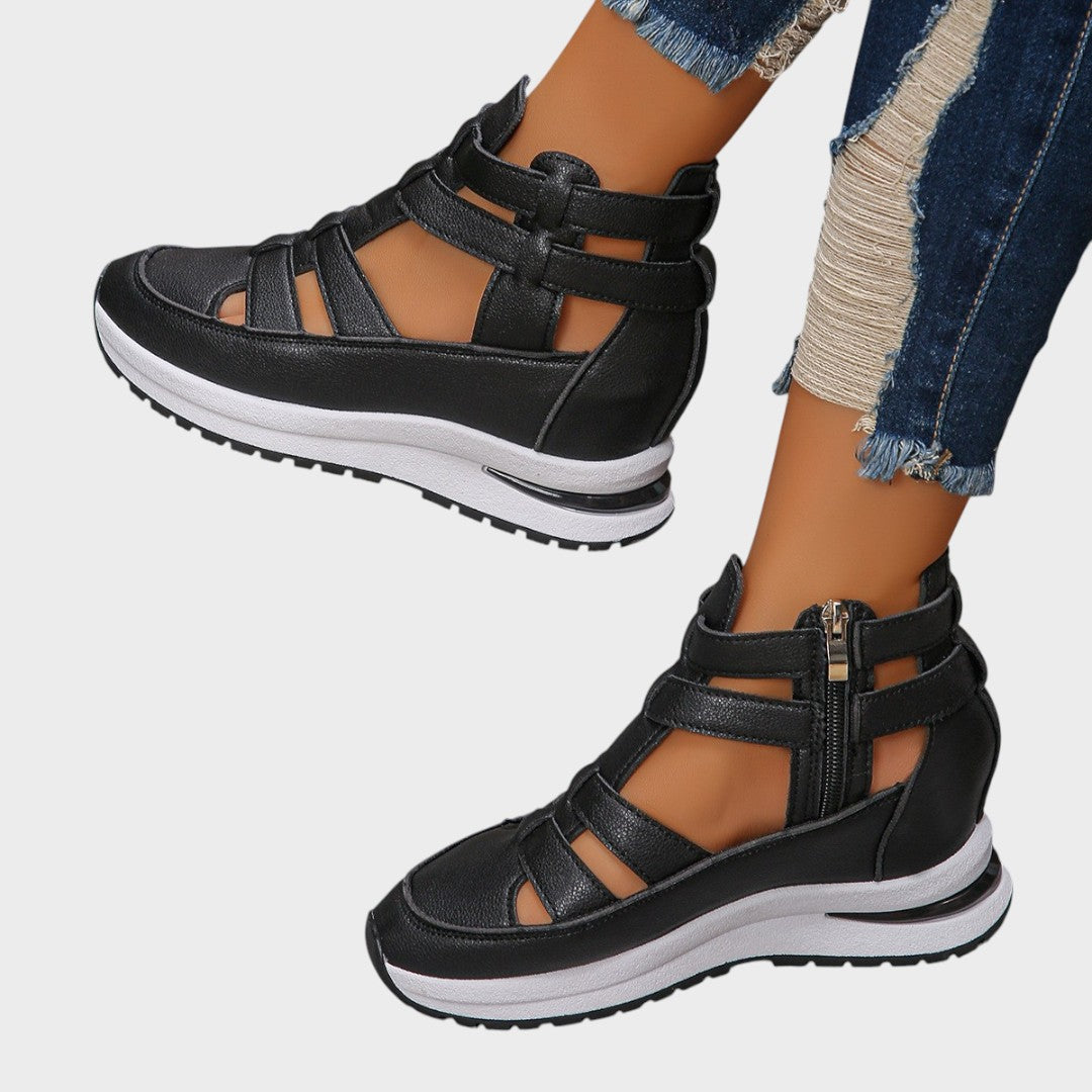 Isabel | Sandália Esportiva Elegante com Zíper Lateral, Leve e Respirável