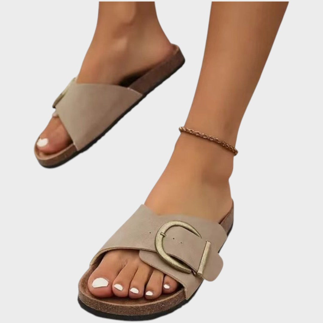 Bianca | Sandália Ortopédica com Fivelas Ajustáveis e Palmilha Ergonômica