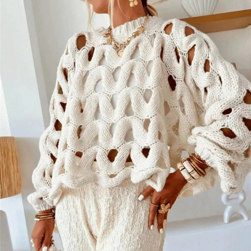 Şeyma - Suéter de Tricô Casual
