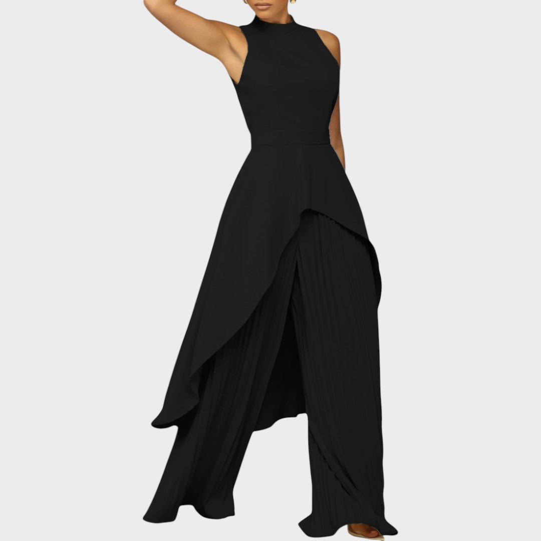 Cristina | Conjunto Assimétrico com Calça Plissada