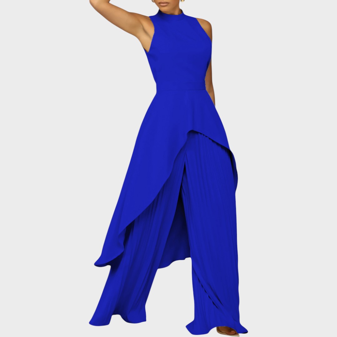 Cristina | Conjunto Assimétrico com Calça Plissada