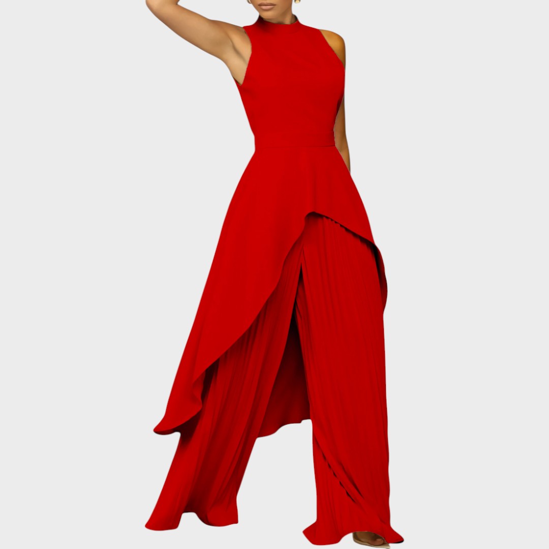 Cristina | Conjunto Assimétrico com Calça Plissada