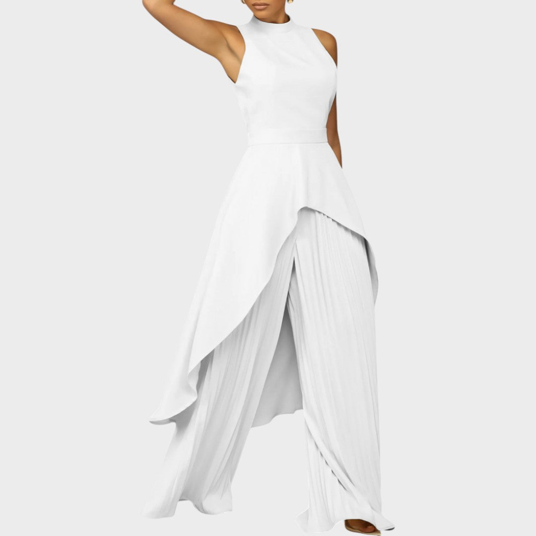 Cristina | Conjunto Assimétrico com Calça Plissada