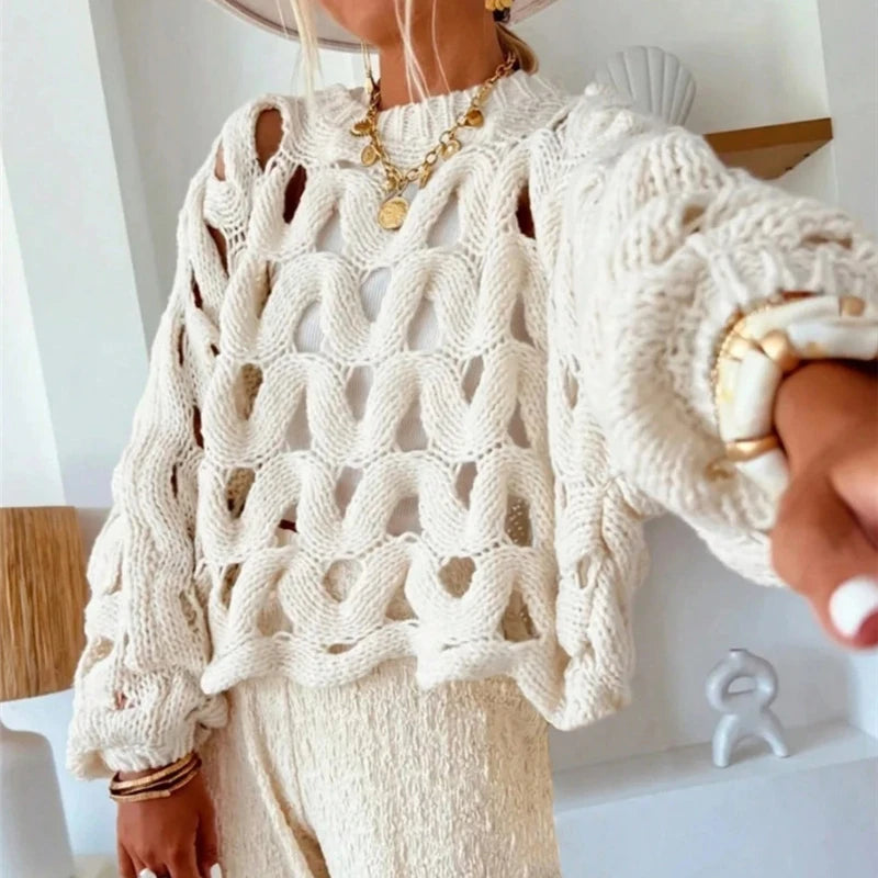 Şeyma - Suéter de Tricô Casual