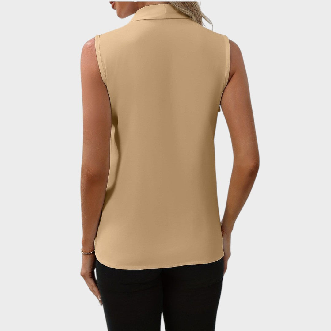 Roma | Blusa Sem Mangas com Decote V e Elegância Sem Esforço