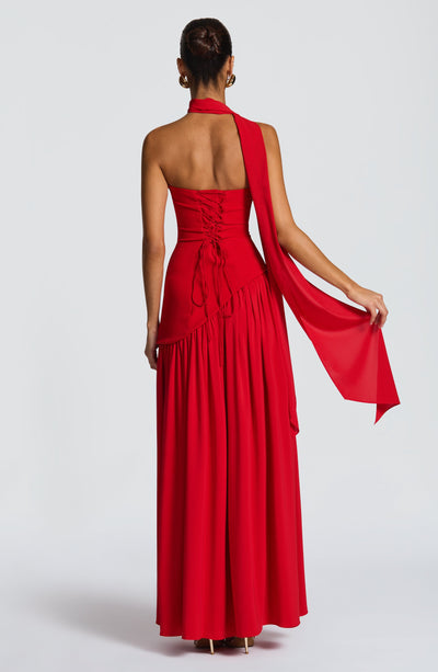 Julia | Vestido Longo Feminino com Fenda e Corpete Tomara que Caia
