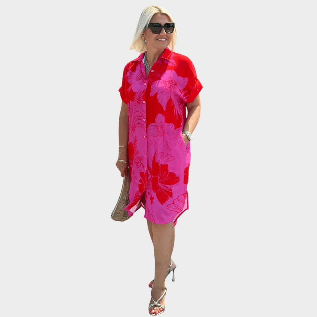 Naomi | Vestido Camisa com Estampa Floral