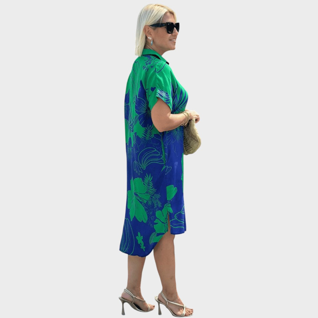 Naomi | Vestido Camisa com Estampa Floral