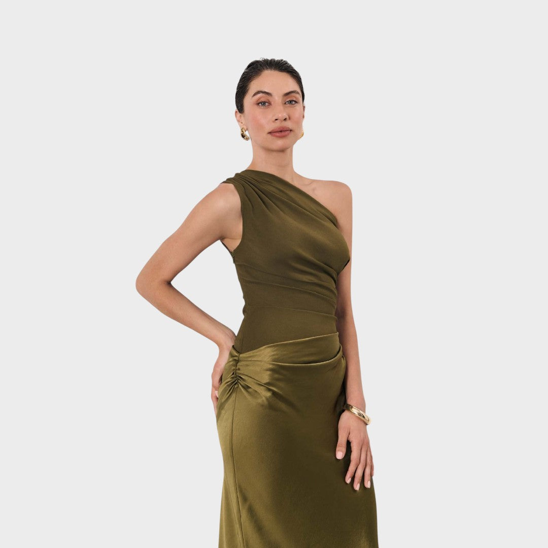 Aurora | Vestido Elegante de Um Ombro Só